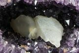 Amethyst Crystal Geode With Calcite - Uruguay #36903-4